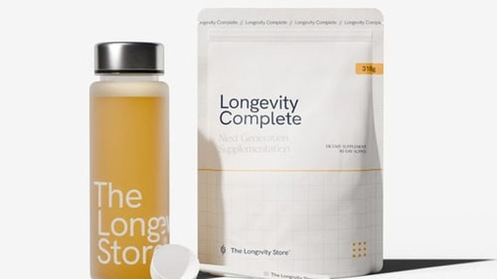 Longevity Complete – Nährstoffpulver und Trinkflasche